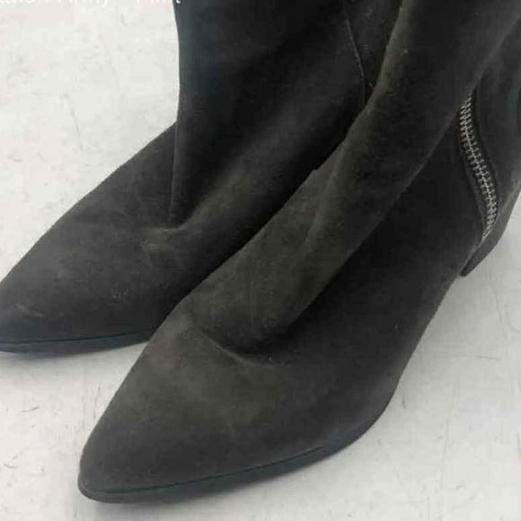 Michael Kors MK Designer Dawson Black Suede Zip Up Ankle Booties Size 5.5 - Picture 6 of 8